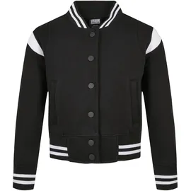 URBAN CLASSICS Inset College Jacke Black / White 110-116 cm