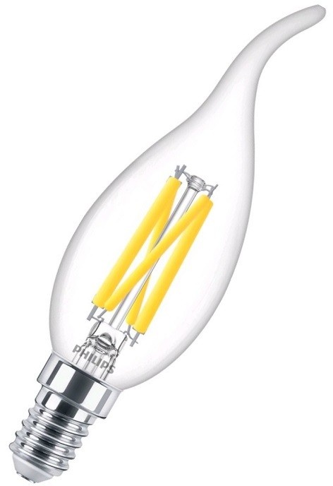 Philips Master Value LEDbulb DT Filament BA35 3.4W/927 warmweiß 470lm klar E14 dimmbar