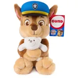 PAW PATROL GUND Chase with Snuffles Teddy Bear, Official Chase Plush Toy, Dog Stuffed Animal for Ages 1 and Up, 9.5”