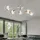 GLOBO Deckenlampe Wohnzimmer Deckenleuchte Esszimmerlampe Glas LED silber 5 flammig, Metall, 5x 4W 54x 324 lm 3000K, LxBxH 62,5x37x21 cm