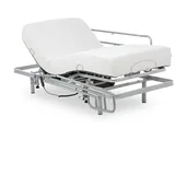 Geriafy – Lattenrost elektrisch verstellbar mit 20 cm viscoelastischer Tencel-Matratze | Frisches und weiches Gewebe | Klappbare Bettgitter (90x190 cm, Kabelsteuerung)