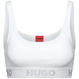Hugo Sporty Logo Bralette, Gummibund, uni, für Damen, 100 WHITE, XXL