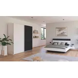 rauch Schlafzimmer-Set Monza, mit Schwebetürenschrank Breite 218 cm, Bettanlage in 2 Breiten grau|weiß