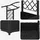 vidaXL Hochbeet mit Rankgitter und Dach 204 x 40 x 141 cm Schwarz