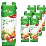 JedenTag Saft Gemüsesaft, BIO, je 1 Liter, 6 Stück