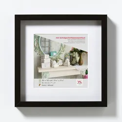 walther + design Stockholm 3D Holz Bilderrahmen 30x30 cm SCHWARZ