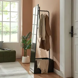 [en.casa] Garderobenspiegel Saden 165 x 40 x 51 cm Schwarz