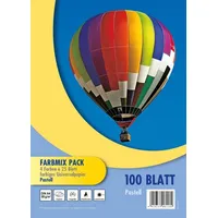 IDENA farbiges Druckerpapier 100 Blatt in 4 Farben