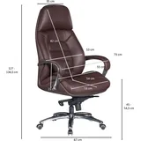 KADIMA DESIGN Chefsessel Echtleder Schwarz