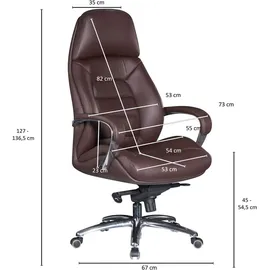 KADIMA DESIGN Chefsessel Echtleder Schwarz