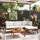vidaXL Garten-Lounge-Set 5-tlg. cremeweiß Akazie