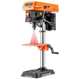 Vevor 254 mm Tischbohrmaschine, 6,2 A Induktionsmotor, Tischbohrmaschine mit 510/780 / 1300/1820 / 2430 U/min einstellbarer Geschwindigkeit, 0-45° neigbarer Arbeitstisch,