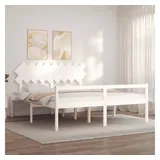 vidaXL Seniorenbett 180 x 200 cm Weiß