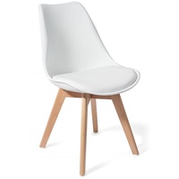 Wink Design Kira Evo Wood White Set mit 4 Stuhl, Weiß matt, Eiche, H81 x 49 x 54 cm