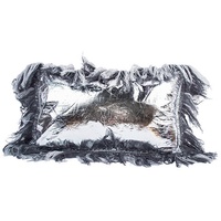 Zoeppritz Kissenhülle, - silver with Fringe - 30x50 cm, hochwertige Qualität, formstabil, Wohntextilien, Kissen, Kissenbezüge