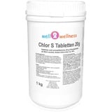 Chlor S Tabletten - schnell lösliche Chlortabletten 20g / Chlortabs 20g, 1,0 kg