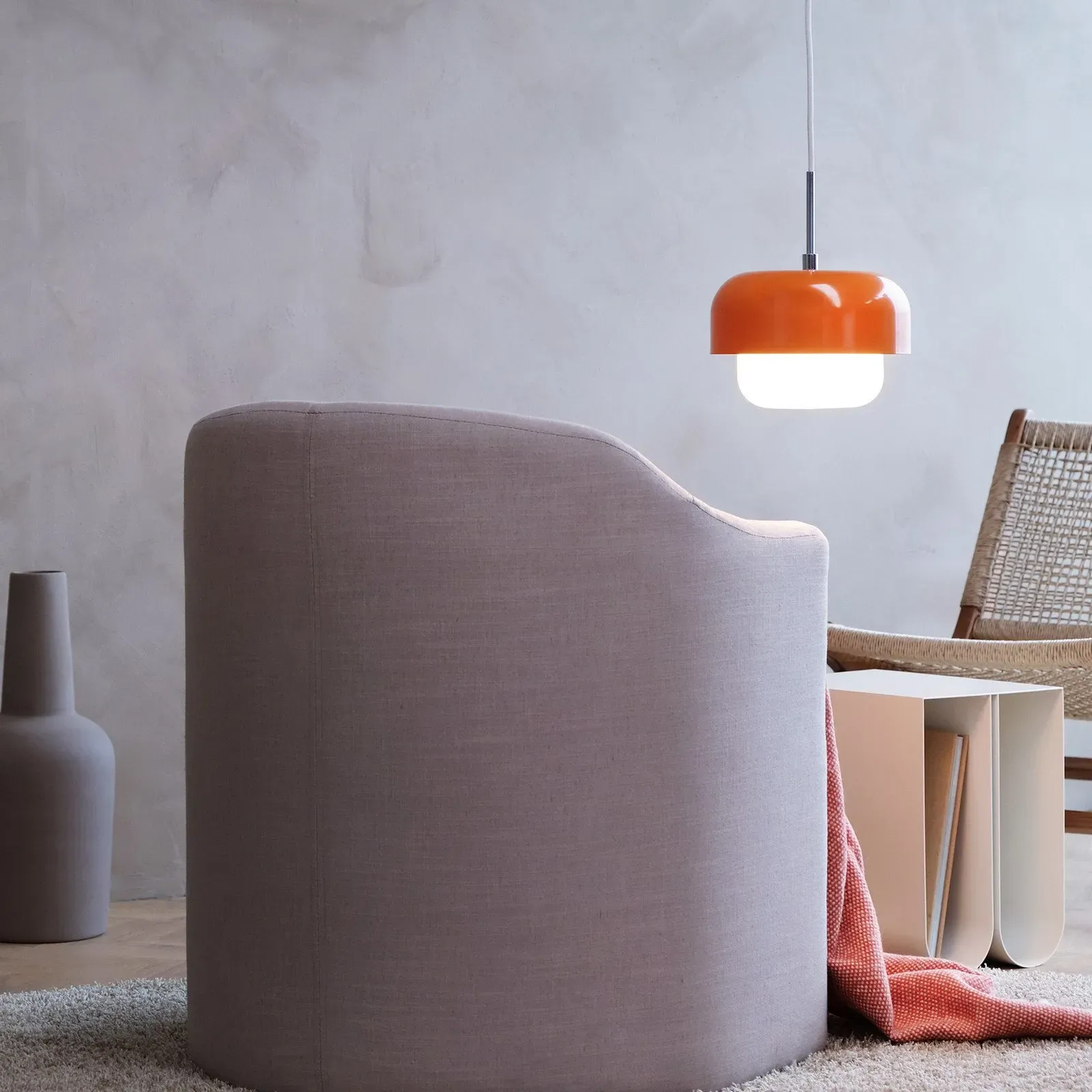 Pendelleuchte Dyberg Larsen, Haipot, dimmbar, Orange, für Wohnzimmer, Metall, Skandinavisch - 15