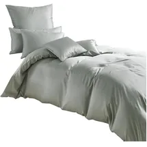 Traumschlaf Uni Tencel Lyocell Grau/Silber 135 x 200 cm + 80 x 80 cm