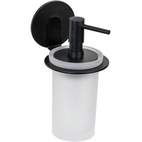 Wenko Seifenspender Mod. Bivio Black matt, Wandhalter aus Aluminium,