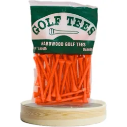 50 Holz-Golf-Tees - Größe 3-1/4 - 83 mm Farbe Zitrusorange mango|mango No Size