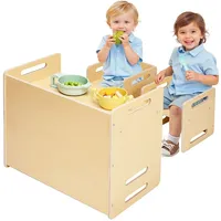 Vevor Montessori Tisch Stuhlset Kleinkindertischset (1 Tisch + 2