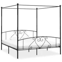 vidaXL Himmelbett 200 x 200 cm Schwarz
