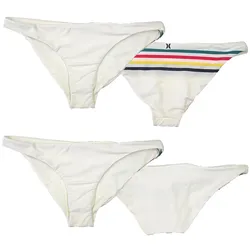 Hurley Quick Dry Pendleton Glacier Damen Bikini-Unterteil wende Bademode gestreift Bikini-Panty AJ9508 133 Beige - XS