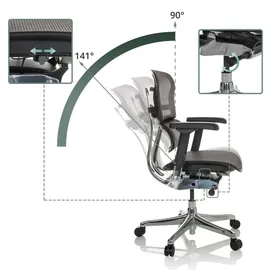 HJH Office Ergohuman Base GEN2 Netzstoff Schwarz