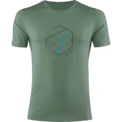 Löffler Men Printshirt Tracking Merino Light pine (327) 54
