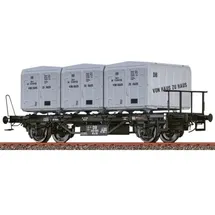 Brawa Behältertragwagen BTS 30 mit Ekrt 212 "Von Haus zu Haus" 50595 H0