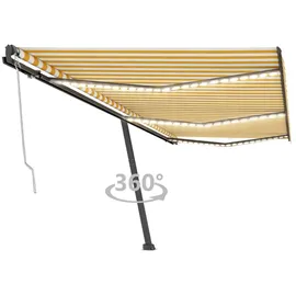 vidaXL Markise 600 x 300 cm gelb/weiß