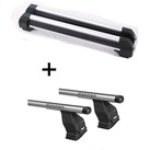 VDP Dachträger, Skiträger VDP-S6 6 Paar Ski + Dachträger Menabo Tema kompatibel mit Citroen C4 2004-2009