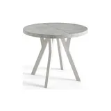 Esstisch ausziehbar  ¦ grau Ø: 90.0