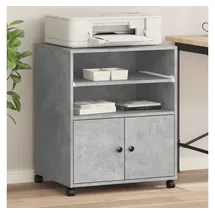 vidaXL Druckerständer mit Rollen Betongrau 60x48x74 cm