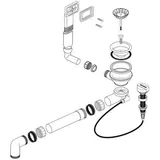 Blanco Ablaufgarnitur 31⁄2" mit Ablauffernbedienung