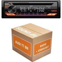 JUST SOUND best choice for caraudio Autoradio Einbaupaket JVC KD-DB922BT für Audi TT 8N Chorus Bluetooth Telefonieren Audiostreaming