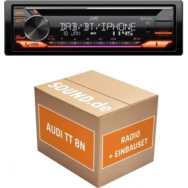 JUST SOUND best choice for caraudio Autoradio Einbaupaket JVC KD-DB922BT für Audi TT 8N Chorus Bluetooth Telefonieren Audiostreaming