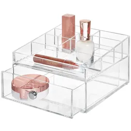 interDesign iDesign Clarity Stapelbarer Organizer mit 3 Schubladen für Lesebrillen, Brillen, Sonnenbrillen - Durchsichtig, 1 Stück