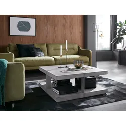 Couchtisch PLACES OF STYLE "Verrazzano", bunt (grau, silberfarben), B:90cm H:38cm, Tische
