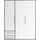 Stella Trading Drehtürenschrank Lyss 155 x 194 x 58 cm Weiß/Graphit
