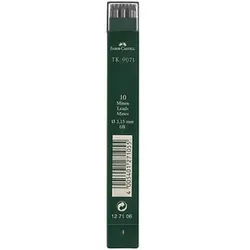 FABER-CASTELL TK 9071 Fallminen-Bleistiftminen tiefschwarz 6B 3,15 mm, 10 St.