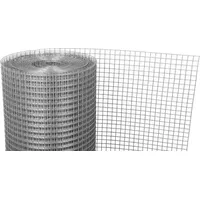 Proregal Drahtzaun, Drahtnetz, Quadrat, verzinkt 12x12x0,8mm H-1m - Schwarz