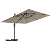 Habitat Et Jardin - Ampelschirm aus Aluminium 'Sky 4' - 3 x 4 m - Taupe