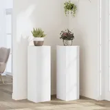 vidaXL Pflanzenständer 2 Stk. Weiß 25x25x80 cm Holzwerkstoff