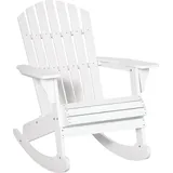 Adirondack Gartenstuhl Schaukelstuhl Schaukelsessel Gartensessel Gartenmöbel Balkonstuhl Weiß 77 X 94 X 97 Cm