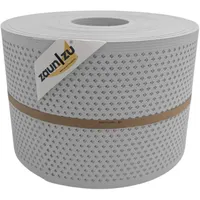 zaunzu® Doppelstabmattenzaun 50 m x 19 cm Lichtgrau/Metall