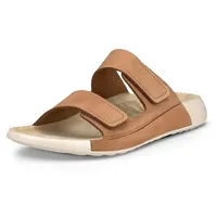 ECCO Cozmo Pantolette hellbraun 2fach Klett 206823 Leder, Cashmere