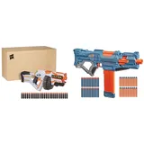 Nerf Ultra One Motorized Blaster in recycelbarer Verpackung & Nerf Elite 2 Turbine CS-18 motorisierter Blaster, 36 Nerf Darts, 18-Dart Clip-Magazin, mit Erweiterungsoptionen, frustfreie Verpackung