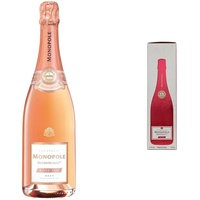 Heidsieck & Co. Monopole Champagne Heidsieck & Co Monopole Rose Top Brut, 750ml & Red Top Sec Champagner mit Geschenkverpackung, 750ml