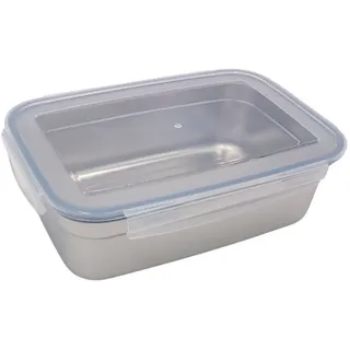 Buri Edelstahl Frischhaltedose 850ml Vorratsdose Brotdose Lunchbox Klickverschluss